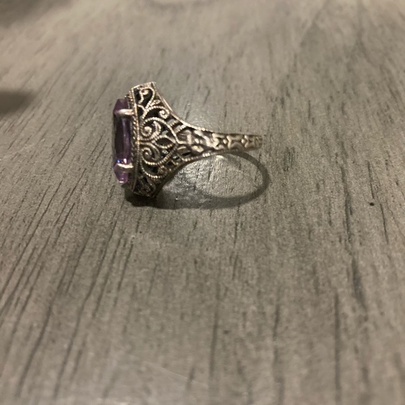 Sterling silver crystal ring - Picture 2 of 2